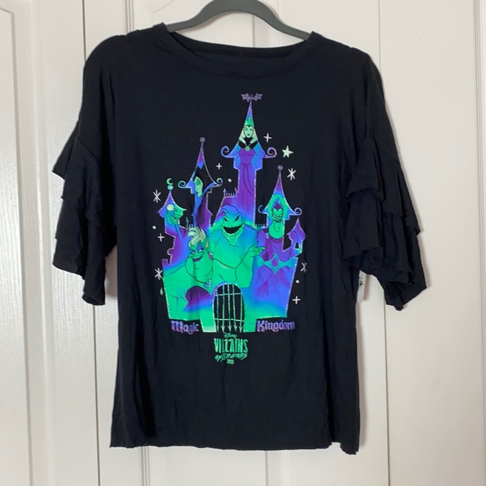 Unreleased Disney Villains After Hours 2020 Ruffled Sleeves Tee Women Size M